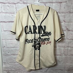 Carin Leon Boca Chueca 2024 Tour Cream Jersey Size S Brand Nene